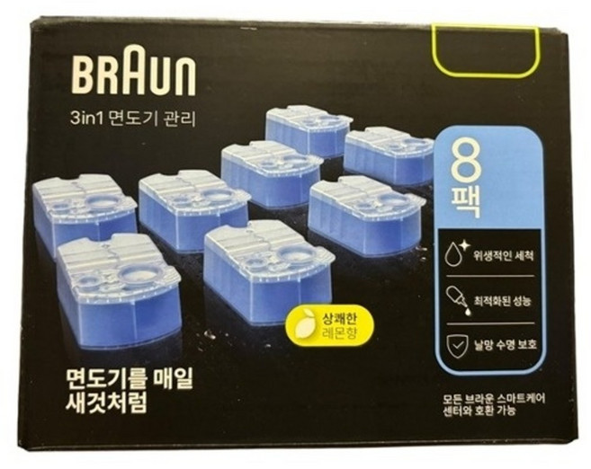 브라운 전기면도기 세정액 CCR 8PK, 1개