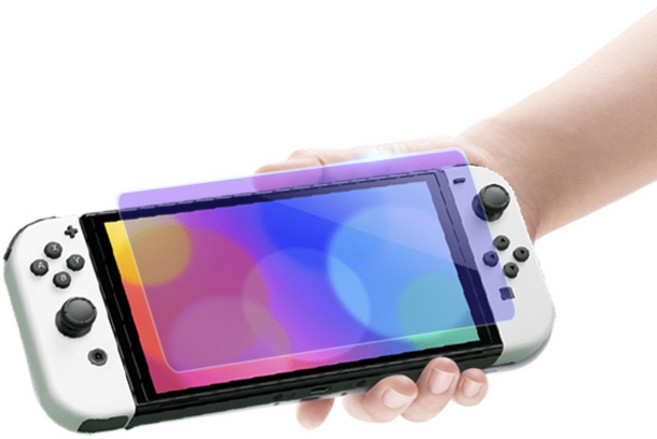 닌텐도 스위치 OLED 블루라이트 강화유리 보호필름, 1개, 단품