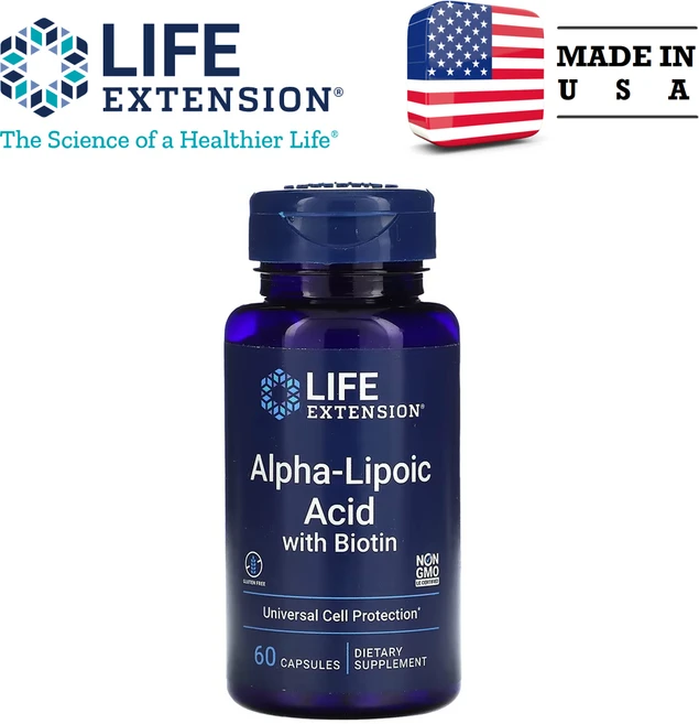 라이프익스텐션 비오틴 함유 알파-리포산 캡슐 60정, 1개 - 쿠팡