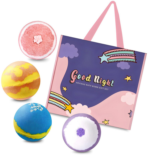 아르비앙 배쓰밤 굿나잇 4구세트 거품 입욕제, 520g, 1개