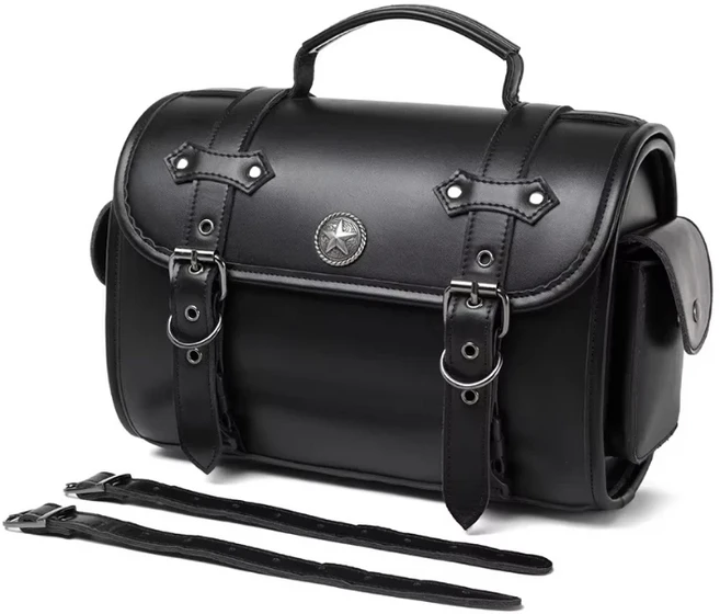 오토바이 블랙 범용 새들백 대용량 사이드 백 보관 도구 할리 방수 개조