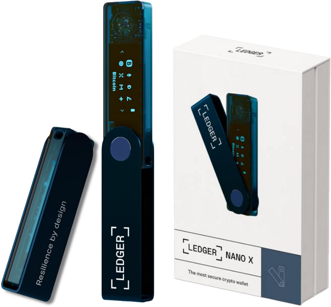 렛저 나노 X Ledger Nano X 암호화폐 하드웨어 지갑 비트코인 콜드월렛 Crypto Wallet Bluetooth 지원 Sapphire Blue 정품 새상품