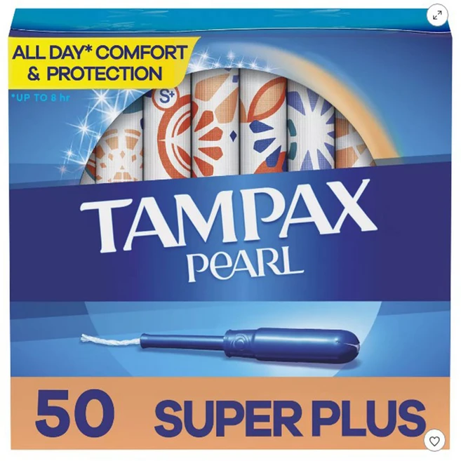 TAMPAX PEARL 슈퍼플러스 50 탐폰, 1개 - 쿠팡