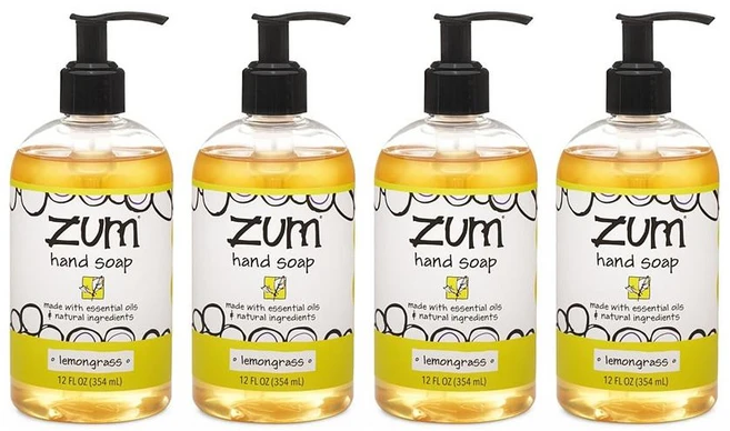 줌 레몬그라스 액상 비누 354ml 4팩 Zum Hand Soap Natural Liquid Hand Soap Perfect Bathroom & Kitchen, 4개 - 쿠팡