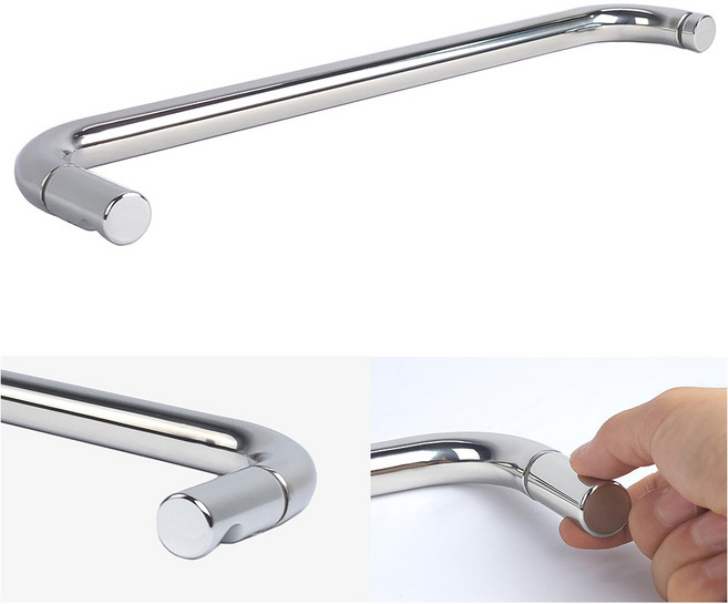 (국산) 부식/녹물 걱정 없는 샤워부스 욕실 유리문 스텐 손잡이 450mm, 1세트, M5-015