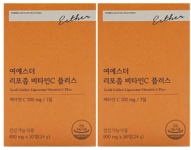 기타 여에스더 닥터에스더 리포좀 비타민C 플러스 800mg x 30정 2박스 /Hb, 2개