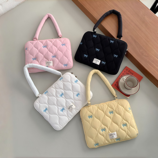 YAPOGI 16인치 대용량 패션 방수 충격흡수 손잡이 노트북 가방 아이패드 노트북 파우치