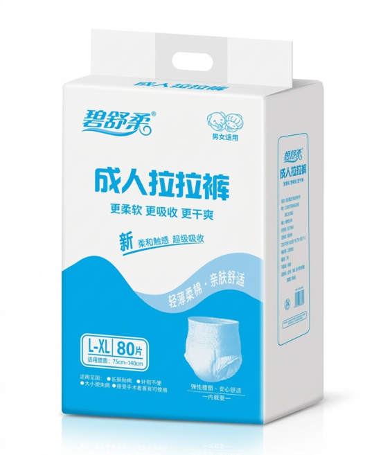 舒柔成人拉拉褲 L-XL 80片原裝 5片分裝 男女通用 吸收力強 適合長期臥床 夜間照護 孕婦, 1個, 80片/ L-XL號(男女適用), 中大型, 80片