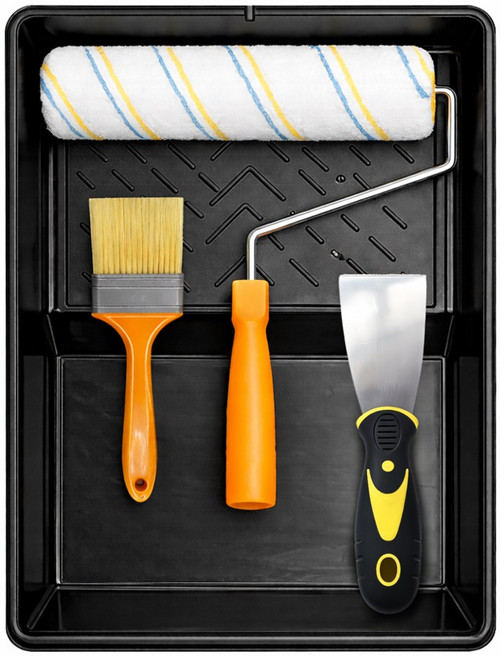 아띠꼴로 4종 페인트 도구 세트 롤러 브러쉬 셀프 DIY 용품, 1세트