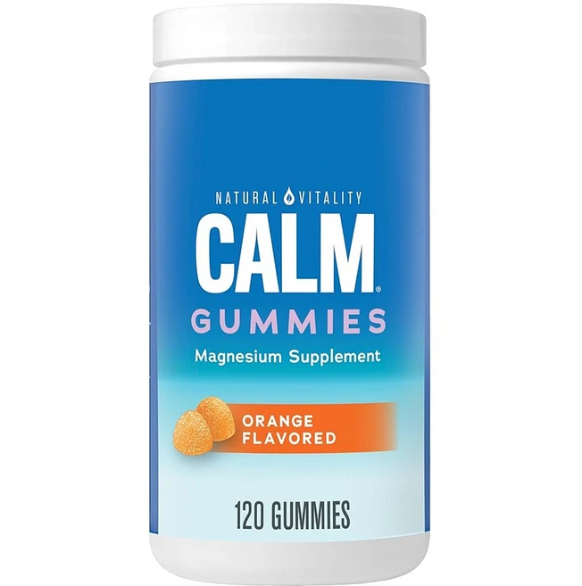 내추럴바이탈리티 캄 마그네슘 구미 젤리 오렌지맛 120개, 1개, 120정 - 쿠팡