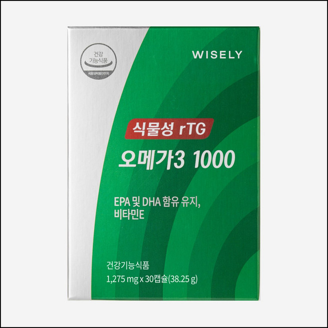 와이즐리 순도 80% 식물성 알티지오메가3 1000mg, 1개, 30정