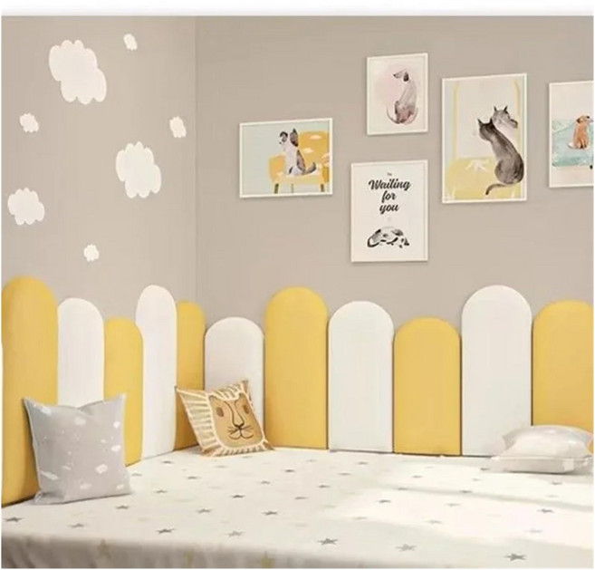 방충돌 벽보호 스티커 자착식 방수 가구 벽 접촉부 아기방 현관 방호용, 2개, 하얀색