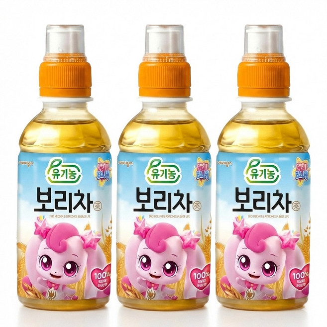 웅진 캐치 티니핑 유기농 보리차, 200ml, 24개