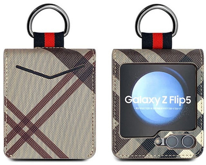 Z플립 케이스 가죽 카드 수납 고리 링 힌지보호