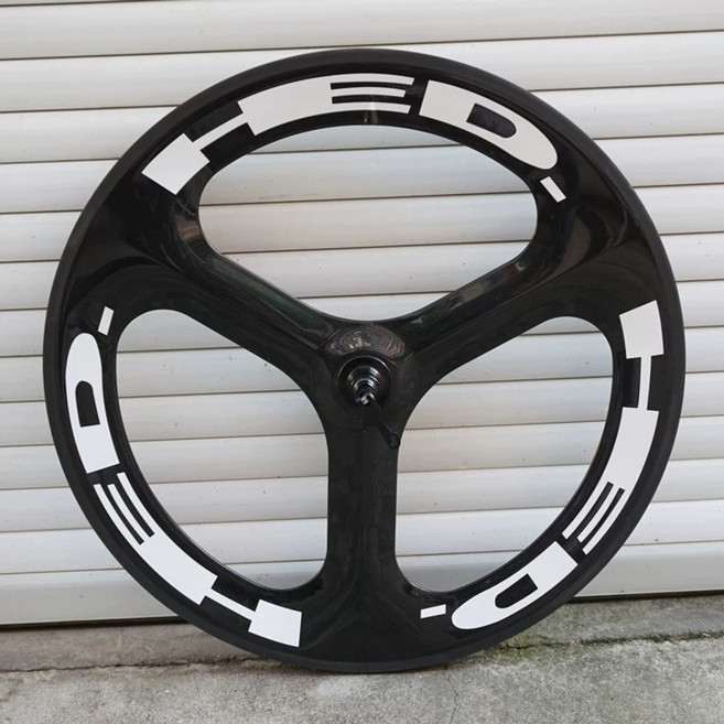 삼발이휠 카본 픽시 자전거 디스크 휠 휠셋 탄소, B. 헤드 마크 밝은 앞바퀴