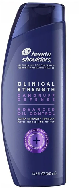 헤드앤숄더 클리니컬 스트렝스 댄드러프 디펜스 어드밴스드 오일 컨트롤 샴푸, 1개, 400ml - 쿠팡