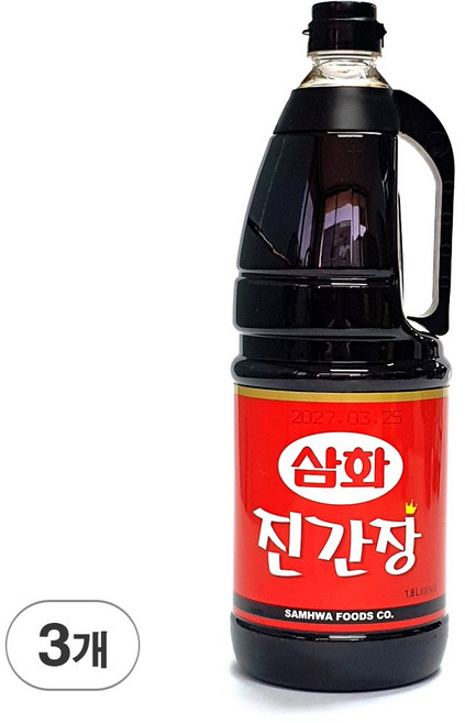 삼화식품 진간장, 1.8L, 3개