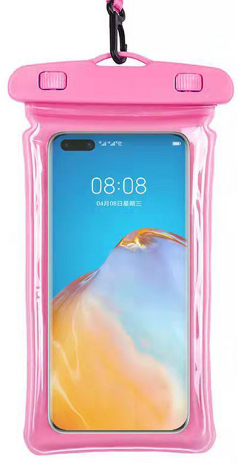 완벽 방수 단컬러 에어 튜브 방수팩, 1개, 핑크