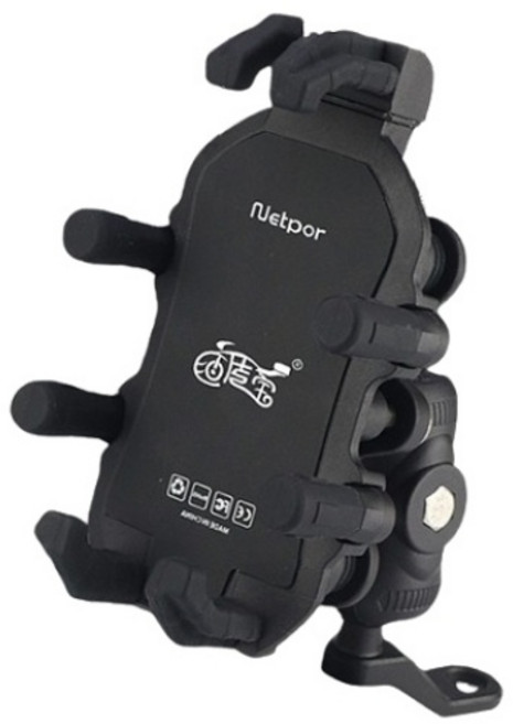 오토바이 바이크 충격방지 휴대폰 거치대 코나츠, 미러형, 블랙