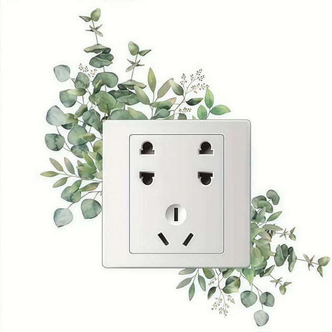 스위치 콘센트 스티커 동물 유칼립투스 방수 쉽게 붙이는 유니크 인테리어 데코 스티커, 그린Green-4