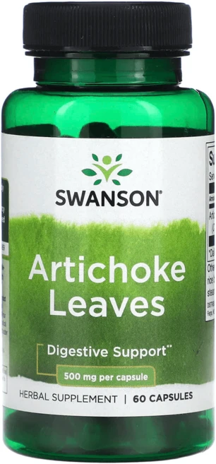 Swanson 아티초크 잎 500mg 캡슐 60정 카페오일퀴닉산, 1개 - 쿠팡