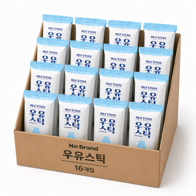 노브랜드 과자, 16개, 우유스틱