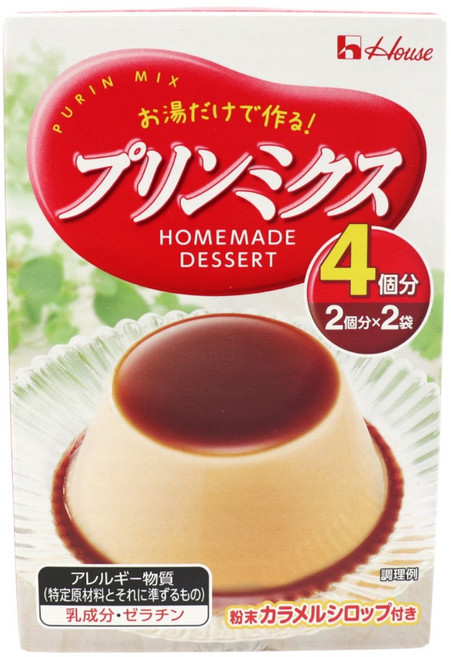 하우스푸즈 푸딩믹스 2개입 74g, 1개, 2인분푸딩재료2개+분말캐러멜시럽2개