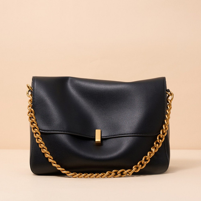 S.S.N 천연 소가죽 여성 체인 숄더백 토트백 데일리 가방