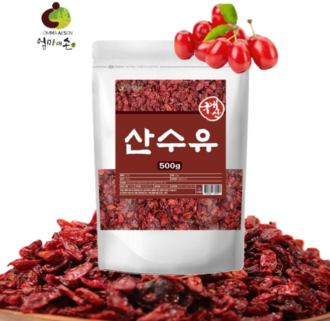 국산 산수유 말린 건산수유 산수유열매 차, 500g, 1개