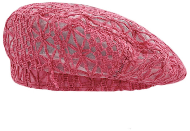 여성 여름 베레모 헐렁한 크로 셰 뜨개질 니트 슬러시 비니 베레모 모자 스키 모자