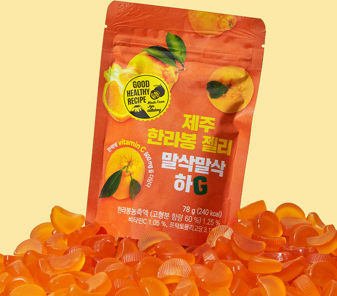 제주 한라봉젤리 말삭말삭하G, 5개, 78g