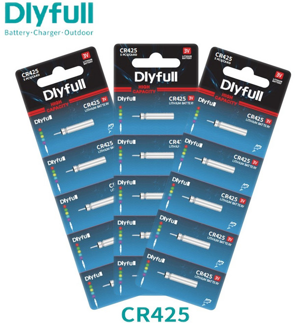 DLYFULL CR425 배터리 리필전지, 30개