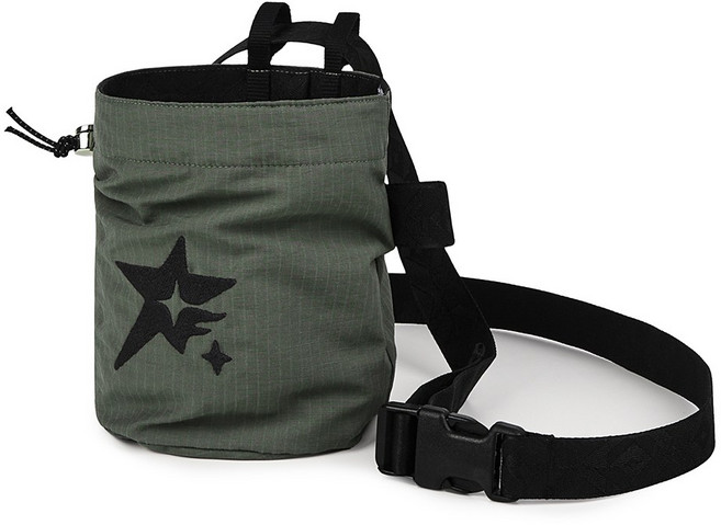 [크럭시] 시그니처 자수 클라이밍 초크백 / 볼더링 암벽등반용 / 블랙 아이보리 카키