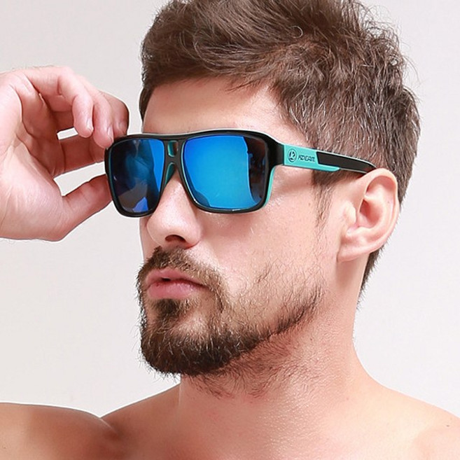 사각 오버사이즈 스포츠고글 미러 편광 선글라스 남자 여자공용 운전용 낚시선글라스 자전거선글라스 골프선글라스, C8_무광블랙／스카이미러