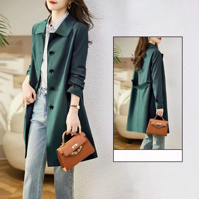 NEW가을하프 코트 겨울코트 여성 겨울코트 여성 하프 코트 롱코트 하프트렌치코트 여성 하객룩 여성오피스룩 세미정장 슬림핏컴포트 원단