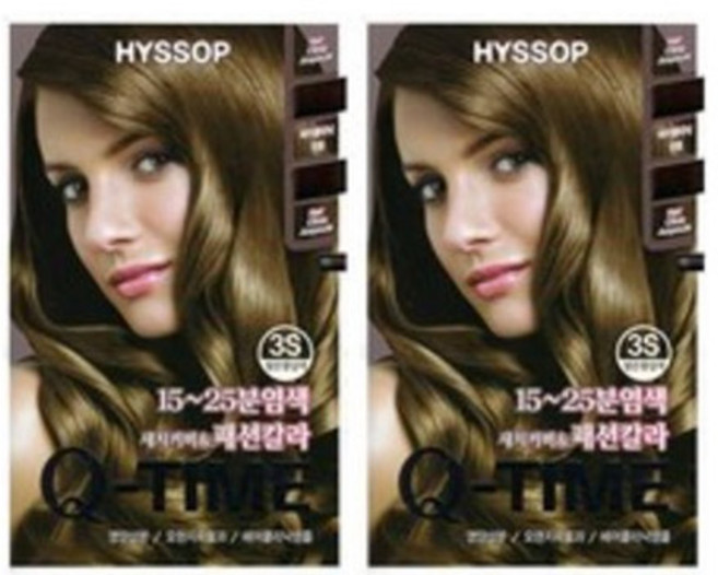2개)히솝 Q-TIME(큐타임)염색약3S밝은황갈색(5분염색), 3S밝은황갈색, 2개