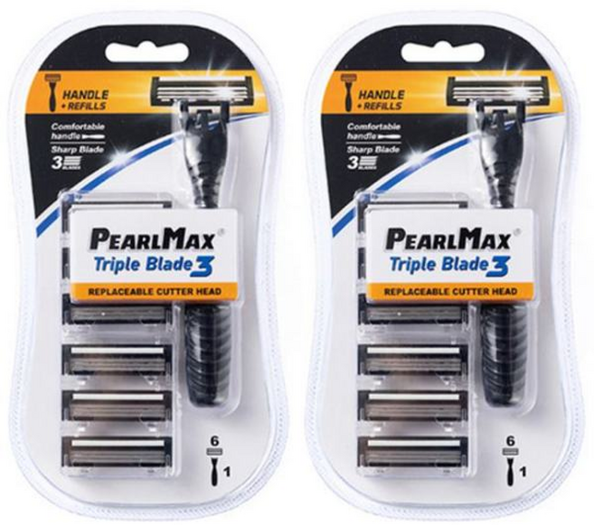 드위트리 프리미엄 MAX 3단 일회용 면도기 + 리필 면도날, 2세트