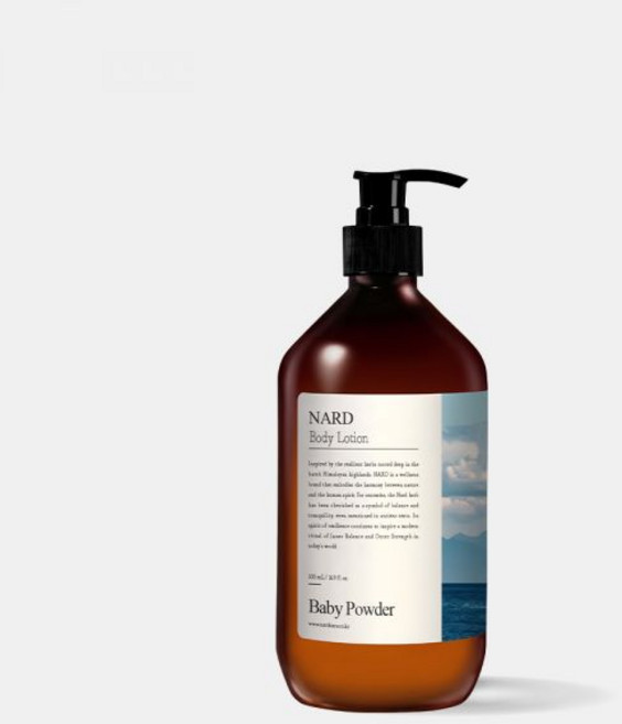 1개 나드 모이스처 퍼퓸드 바디로션 500ml 베이비파우더, 1