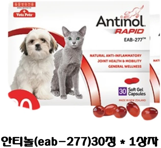 안티놀 래피드 30정 (강아지 고양이 관절영양제), 뼈/관절강화, 1개 - 쿠팡