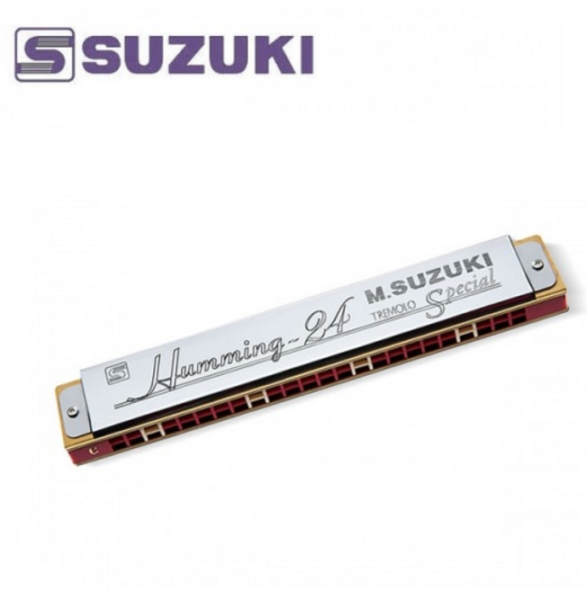 SUZUKI 스즈키 하모니카 트레몰로 SU-24H 허밍 24홀, C, 1개