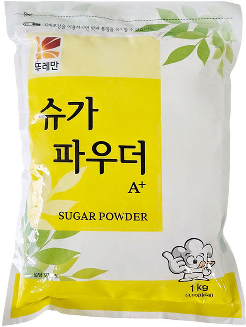 뚜레반 슈가파우더 1kg 슈가파우다 마카롱 디저트 설탕, 1개