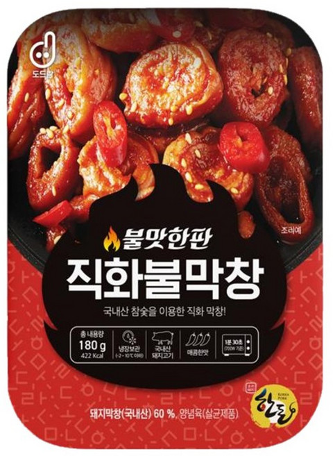 도드람 불맛한판 직화불막창, 3개, 180g