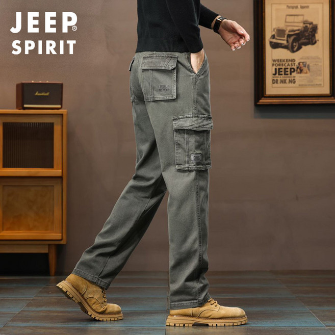 JEEPSPIRIT 지프스피릿 남성 가을겨울 멀티 포켓 캐주얼 카고 팬츠 JP-7093+사은품
