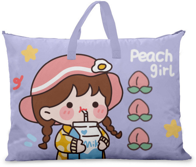 라라운드 방수 낮잠 이불 가방 캐릭터 특대형 JB23118, 소녀