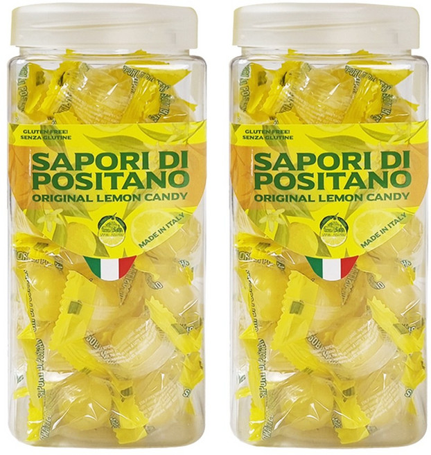 사포리디포지타노 레몬맛 캔디 사각통, 350g, 2개