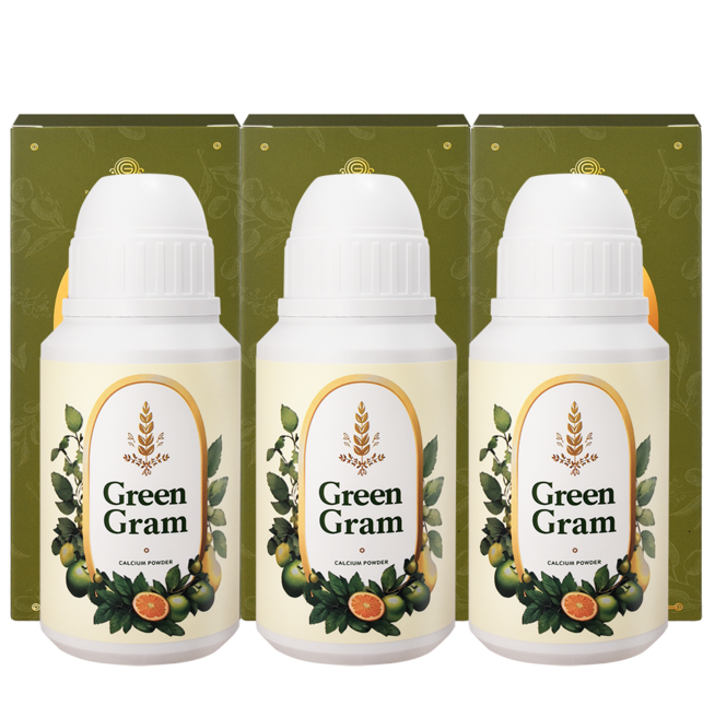 그린그램 칼슘파우더 과일 세정제, 150g, 3개