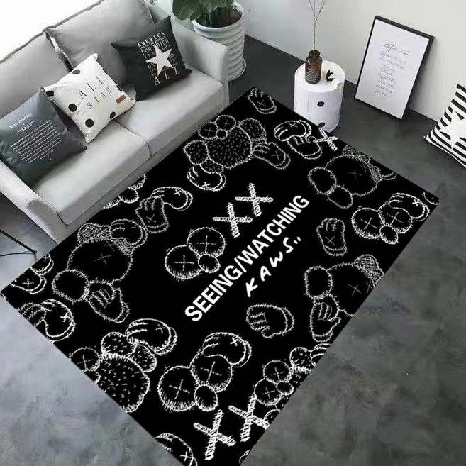 초대형 디자인 카페트 패드 대형 그레이 Wind 거실면러그 거실 카펫 바닥패드