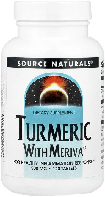 Source Naturals Turmeric with Meriva 500mg 소스 내츄럴 터메릭 메리버 인플래머토어리 리스판스 120정, 1개 - 쿠팡