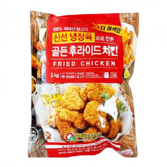 체리푸드 골든 후라이드 치킨 1Kg, 1개