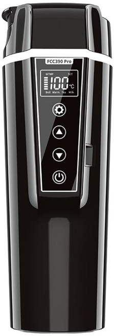 SMABAT 휴대 차량용 전기포트 자동차포트 카 보틀 스테인레스 텀블러 차량용 커피 라면포트 블랙 400ML